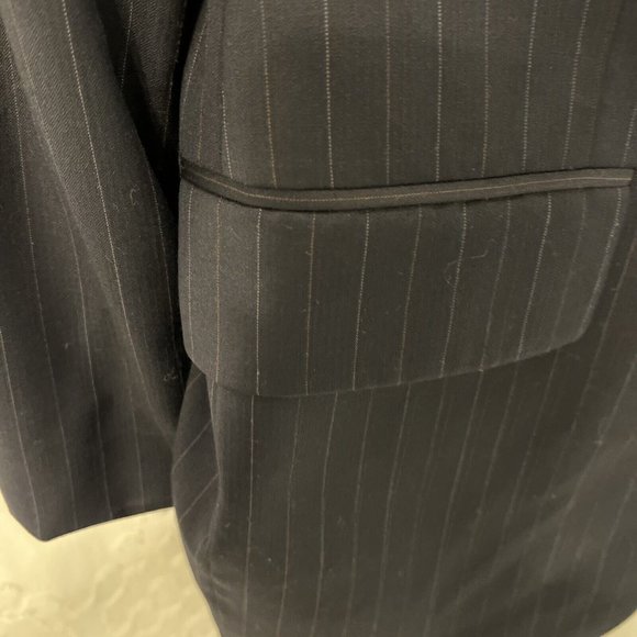Ralph Lauren Dillards Blue Pinstriped Suit Jacket Mens 41R Sport Coat Blazer - Picture 5 of 16